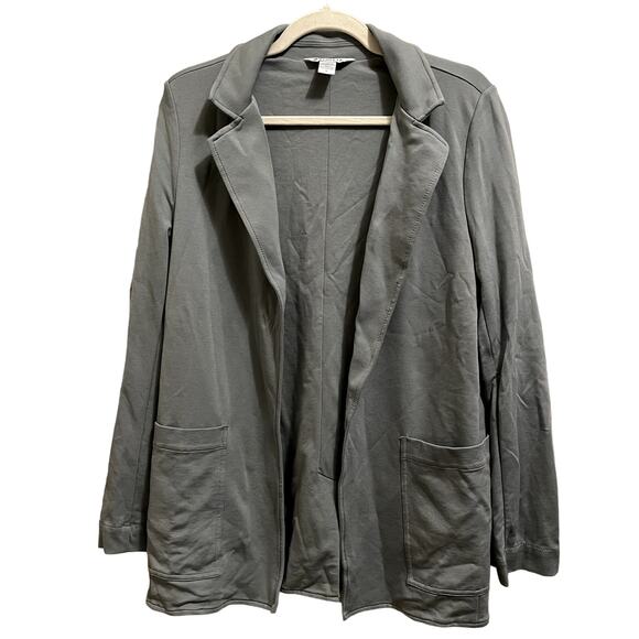 Athleta Eastbound Blazer Stretch Comfy in Minimalistic Grey Size 8 - Picture 2 of 7